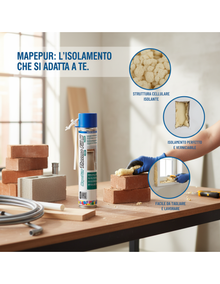 Mapepur Thermo Fill M Schiuma Poliuretanica Per Isolamento 750 ml