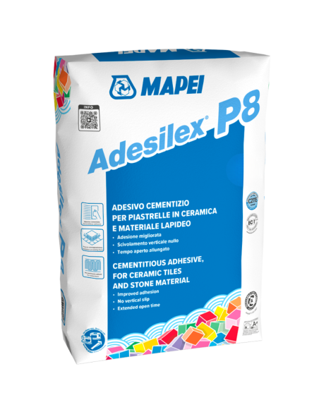 Adesilex P8 Bianco Adesivo Cementizio Mapei Per Piastrelle 25 Kg