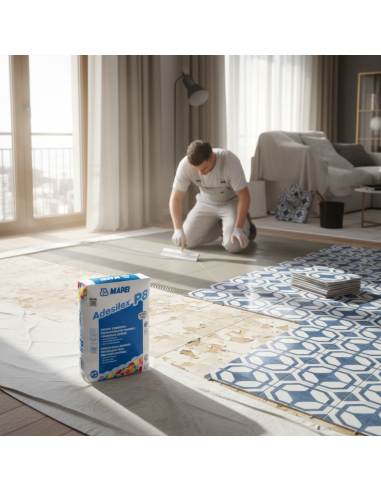 Adesilex P8 Bianco Adesivo Cementizio Mapei Per Piastrelle 25 Kg