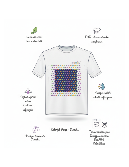 T-Shirt Cromika Per Un Tocco Artistico E Colorato