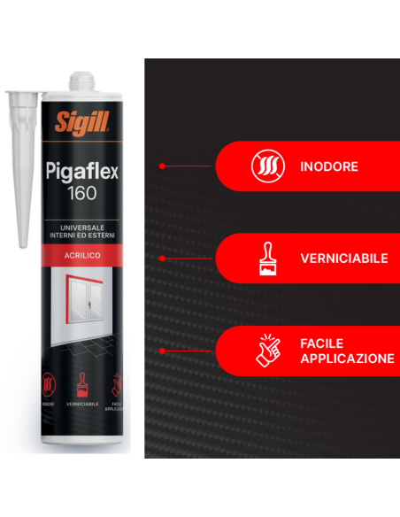 Sigillante Acrilico Pigaflex 160 Bianco Per Applicazioni Interne 300 ml