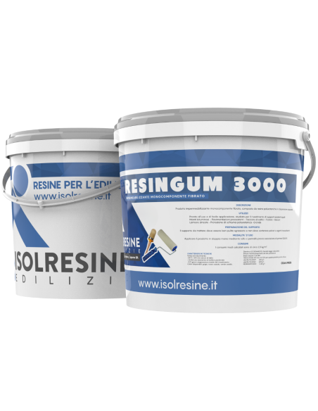 Resingum 3000 Grigia Impermeabilizzante Fibrato Monocomponente