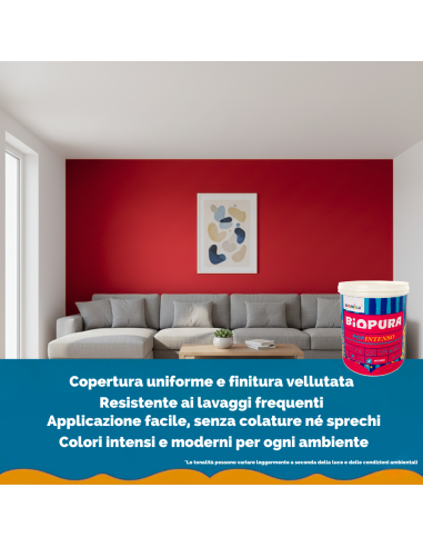 Pittura Murale Popintenso Super Lavabile Coprente Per Pareti E Decori Interni