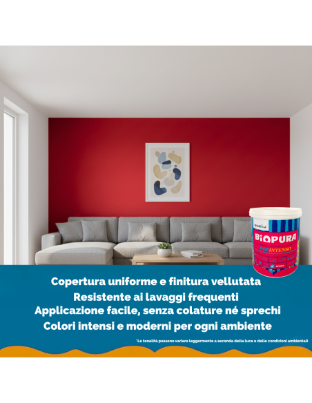 Pittura Murale Popintenso Super Lavabile Coprente Per Pareti E Decori Interni