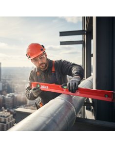 BIG X Livella In Alluminio A Bolla D'Aria Tubolare Rossa 2