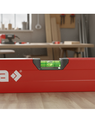 BIG X Livella In Alluminio A Bolla D'Aria Tubolare Rossa