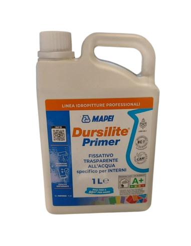 Dursilite Primer Fissativo Base Acqua Trasparente Per Muri Interni