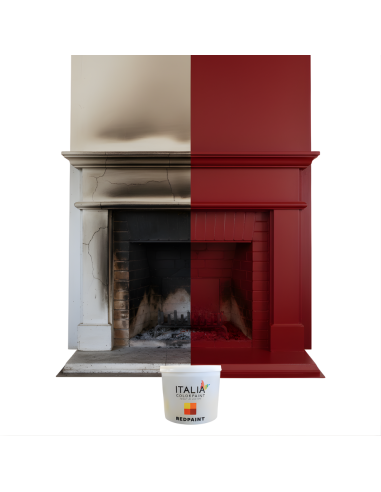 Idropittura Acrilica Redpaint Per Caminetti Resistente E Superlavabile Italia ColorPaint - foto 3