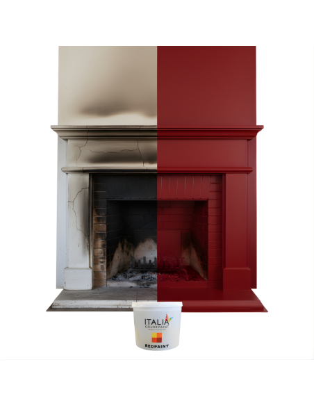Idropittura Acrilica Redpaint Per Caminetti Resistente E Superlavabile Italia ColorPaint - foto 3