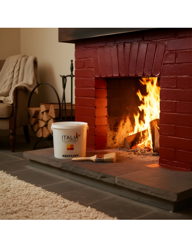 Idropittura Acrilica Redpaint Per Caminetti Resistente E Superlavabile Italia ColorPaint - foto 4