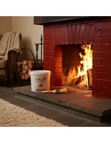 Idropittura Acrilica Redpaint Per Caminetti Resistente E Superlavabile Italia ColorPaint - foto 4