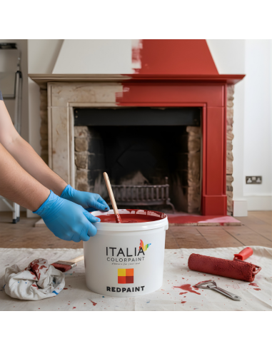 Idropittura Acrilica Redpaint Per Caminetti Resistente E Superlavabile Italia ColorPaint - foto 6