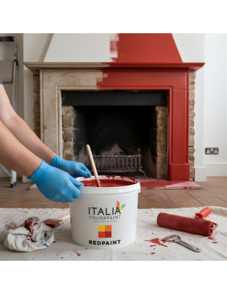 Idropittura Acrilica Redpaint Per Caminetti Resistente E Superlavabile Italia ColorPaint - foto 6