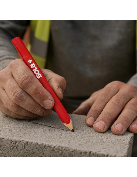 Matita Carpentiere ZB 24 HB Rossa Tratto Netto Preciso Cantiere