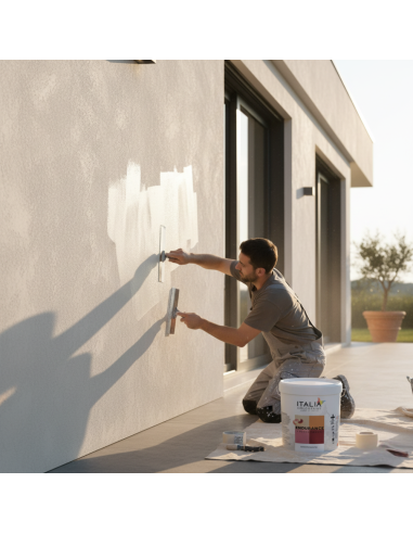 Rivestimento Spatolato Acrilsilossanico 0.7 Antialga Per Esterni