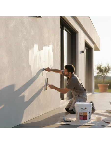 Rivestimento Spatolato Acrilsilossanico 0.7 Antialga Per Esterni