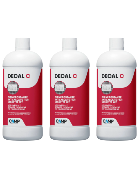 Kit 3 Pezzi Decal C Trattamento Disincrostante Anticalcare Per Wc 1 Litro