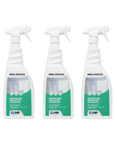 Kit 3 Pezzi Brill Doccia Anticalcare Protettivo Per Vetri E Ceramiche 750 ml