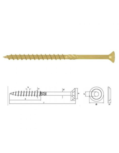 Viti Autoforanti Legno Performant Strong Diametro 4,5 mm Zincate Gialle 