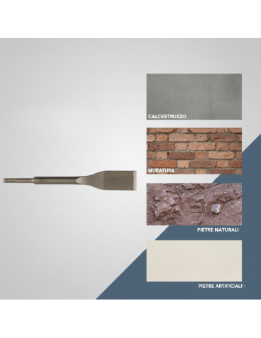 Scalpello a Vanga Curvo 40 x 260 mm Per Lavori Edili E Materiali Resistenti