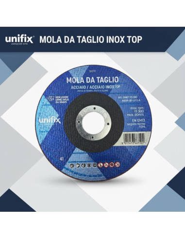 Disco Taglio Top Sottile per Acciaio Inox Lamiere Sottili e Materiale Plastici