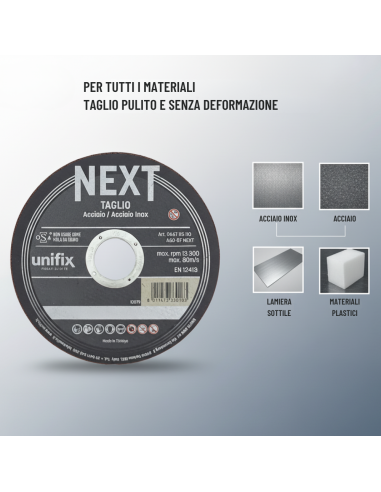 Mola Da Taglio Next Per Acciaio Materiali Plastici Lamiere Sottili