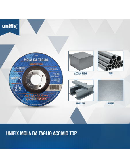 Disco Da Taglio Top Per Materiali Pieni Acciaio Ferro Tubi e Profilati 