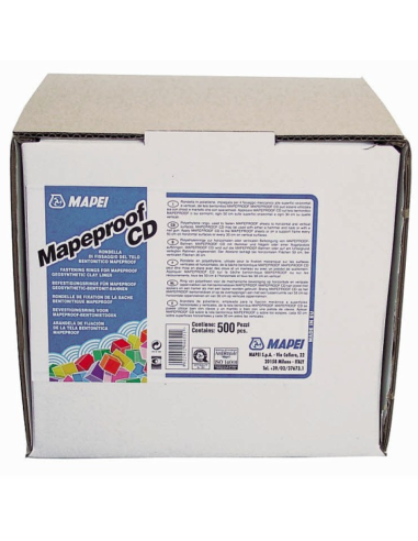 Rondelle Fissaggio per Membrane Bentonitiche Mapeproof CD 500 Pezzi