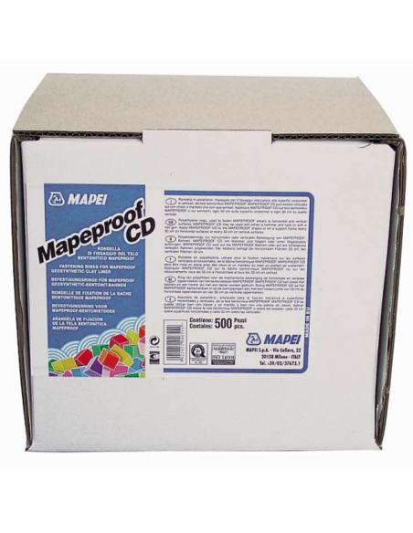 Rondelle Fissaggio per Membrane Bentonitiche Mapeproof CD 500 Pezzi