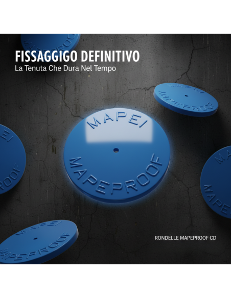 Rondelle Fissaggio per Membrane Bentonitiche Mapeproof CD 500 Pezzi
