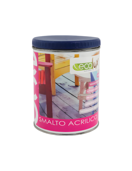 Ecolux Smalto Satinato Acrilico Ecologico Per Legno E Metallo - DURIPLASTIC