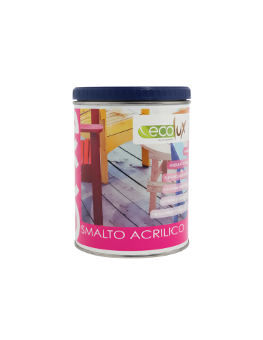 Ecolux Smalto Satinato Acrilico Ecologico Per Legno E Metallo DURIPLASTIC - foto 2