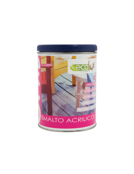Ecolux Smalto Satinato Acrilico Ecologico Per Legno E Metallo DURIPLASTIC - foto 2
