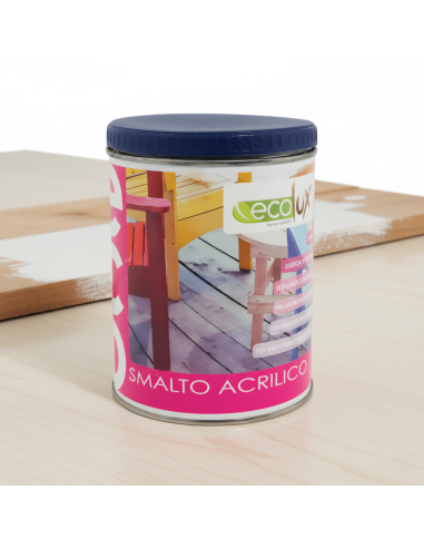 Ecolux Smalto Satinato Acrilico Ecologico Per Legno E Metallo DURIPLASTIC - foto 4