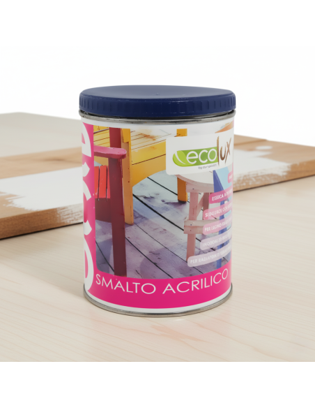 Ecolux Smalto Satinato Acrilico Ecologico Per Legno E Metallo DURIPLASTIC - foto 4