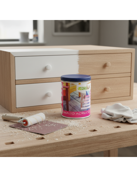 Ecolux Smalto Satinato Acrilico Ecologico Per Legno E Metallo DURIPLASTIC - foto 5