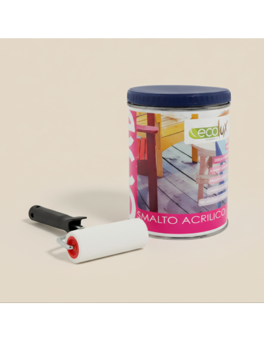 Ecolux Smalto Satinato Acrilico Ecologico Per Legno E Metallo DURIPLASTIC - foto 6