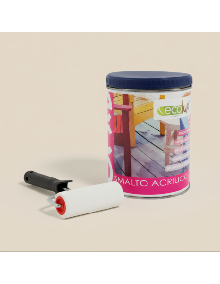 Ecolux Smalto Satinato Acrilico Ecologico Per Legno E Metallo DURIPLASTIC - foto 6