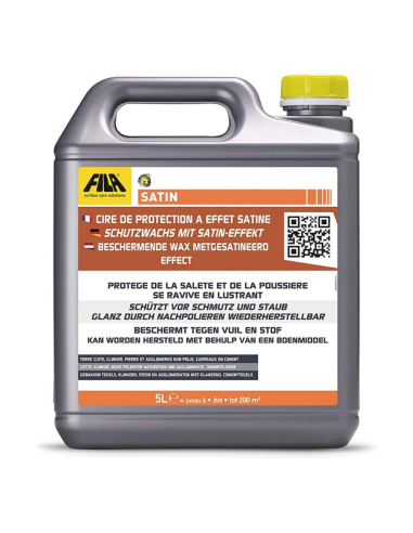 SATIN Cera Protettiva Satinata Per Pavimenti In Pietra E Cotto 5 Litri