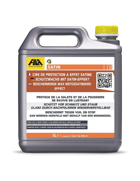 SATIN Cera Protettiva Satinata Per Pavimenti In Pietra E Cotto 5 Litri