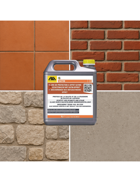 SATIN Cera Protettiva Satinata Per Pavimenti In Pietra E Cotto 5 Litri