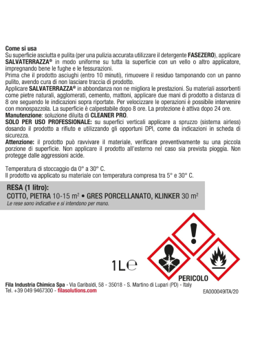 SALVATERRAZZA Protettivo Anti Infiltrazione Idrorepellente Consolidante