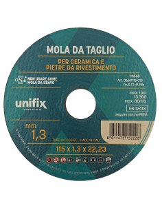 Mola Da Taglio Ceramica Top Per Pietre Da Rivestimento Ø 115 x 1,3 x 22 mm