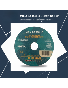 Mola Da Taglio Ceramica Top Per Pietre Da Rivestimento Ø 115 x 1,3 x 22 mm 2