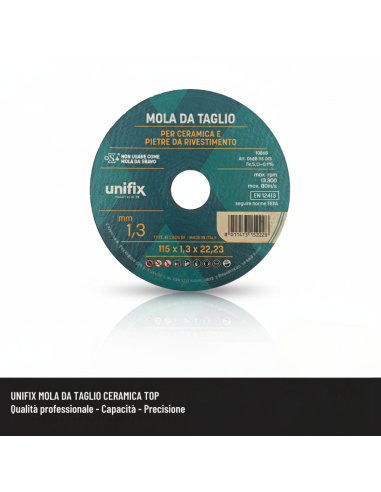 Mola Da Taglio Ceramica Top Per Pietre Da Rivestimento Ø 115 x 1,3 x 22 mm