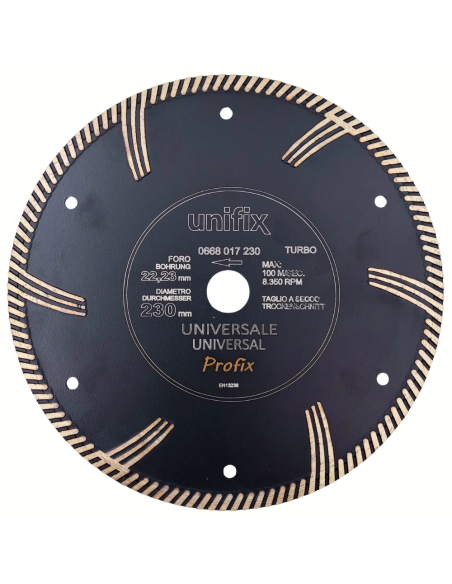 Disco Diamantato Turbo Universale Per Tagli Su Cemento E Granito