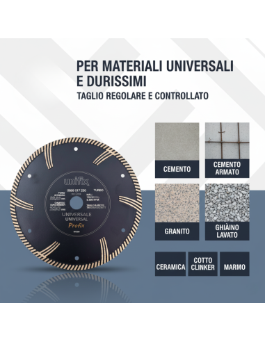 Disco Diamantato Turbo Universale Per Tagli Su Cemento E Granito
