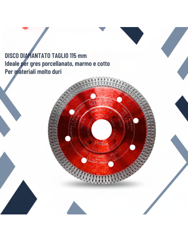 Disco Diamantato Per Gres E Clinker 115 Mm Di Alta Qualità