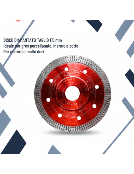 Disco Diamantato Per Gres E Clinker 115 Mm Di Alta Qualità