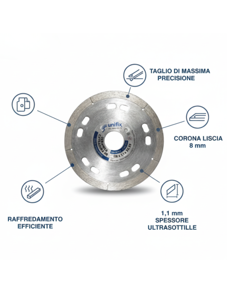 Diamant Ceramica Extradura Per Piastrelle Ceramiche E Materiali Speciali Ø 115 mm Spessore 1,1 cm